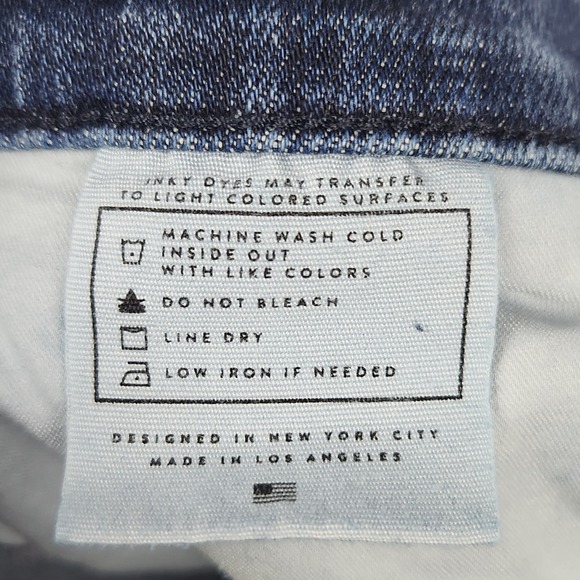 AYR Jeans Womens Size 34L The Pop Straight Leg High Rise Blue Denim Pants - Picture 6 of 10